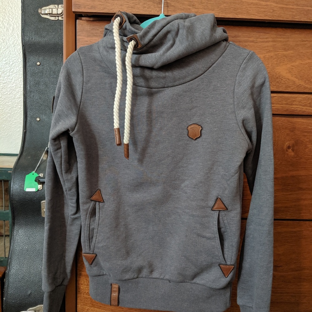 Naketano Pullover Cowl Neck Hoodie XS